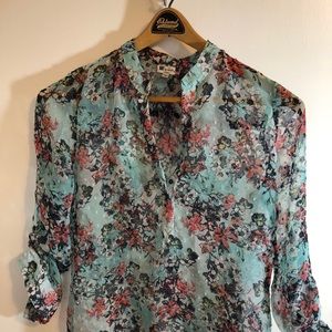 Kut From The Kloth Floral Henley Blouse